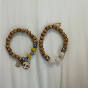 Southern Sequins Women’s Charming Wooden Bead Bracelets